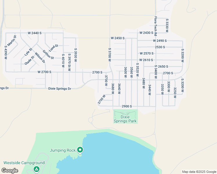 map of restaurants, bars, coffee shops, grocery stores, and more near 3691 West 2800 South in Hurricane