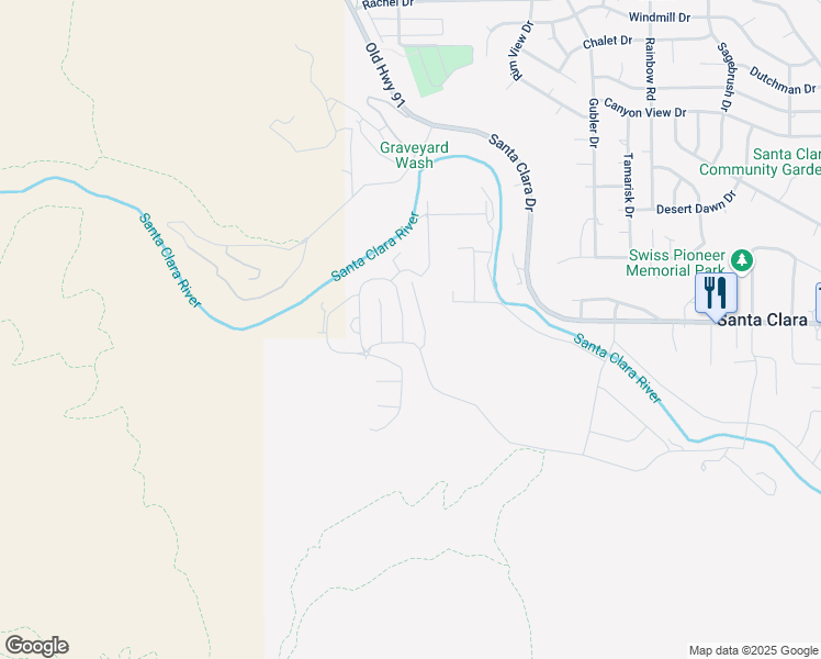 map of restaurants, bars, coffee shops, grocery stores, and more near 1438 Boomers Loop East in Santa Clara