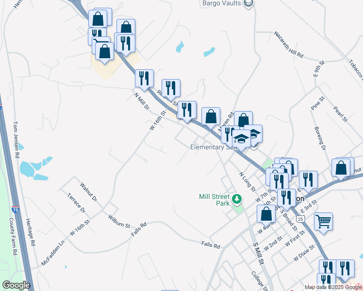 map of restaurants, bars, coffee shops, grocery stores, and more near 1305 Griffin Street in London