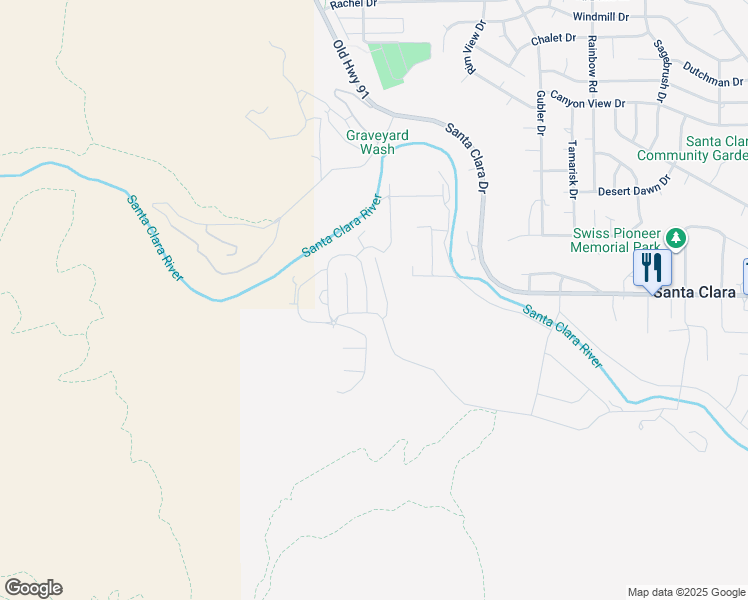 map of restaurants, bars, coffee shops, grocery stores, and more near 1438 Boomers Loop East in Santa Clara