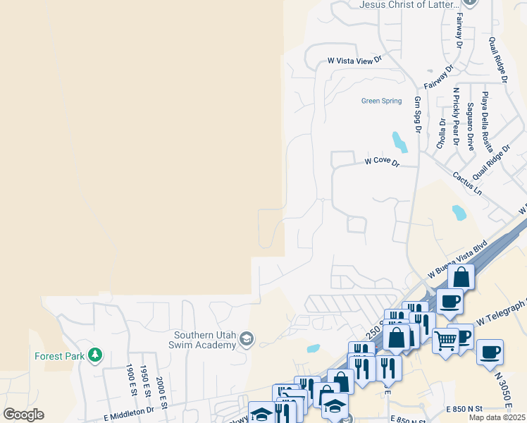 map of restaurants, bars, coffee shops, grocery stores, and more near 116 North Westgate Hills Drive in Washington