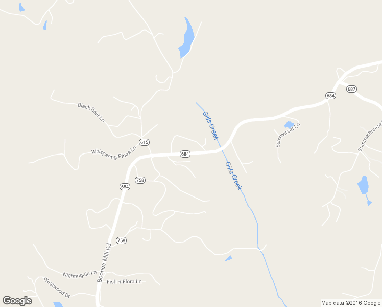 map of restaurants, bars, coffee shops, grocery stores, and more near Boones Mill Road in Boones Mill