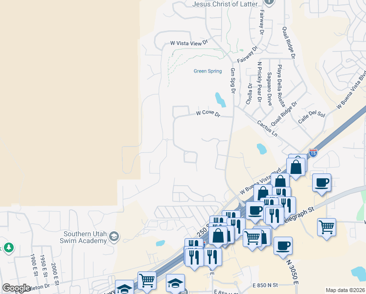 map of restaurants, bars, coffee shops, grocery stores, and more near 1297 West Lions Head Drive in Washington