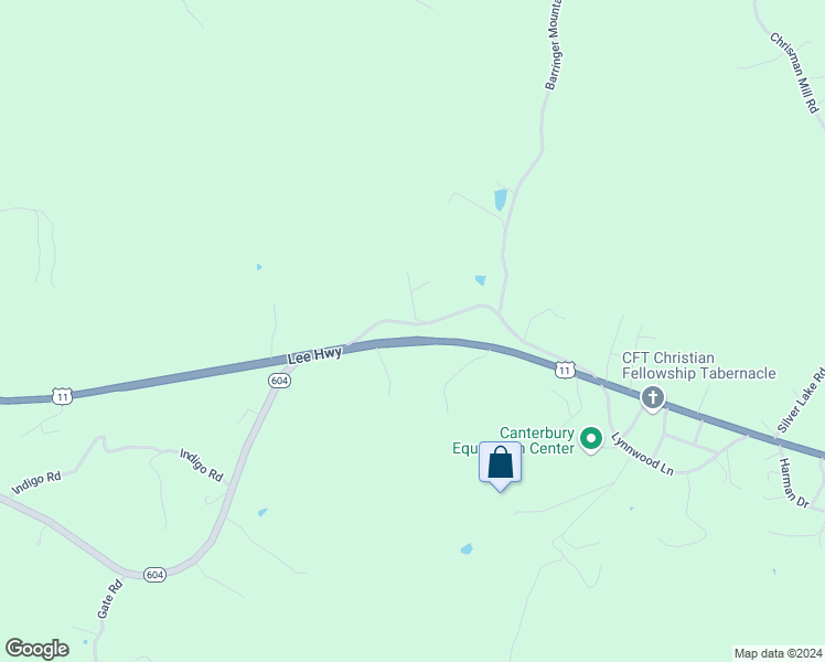 map of restaurants, bars, coffee shops, grocery stores, and more near 2068 Radford Road in Christiansburg