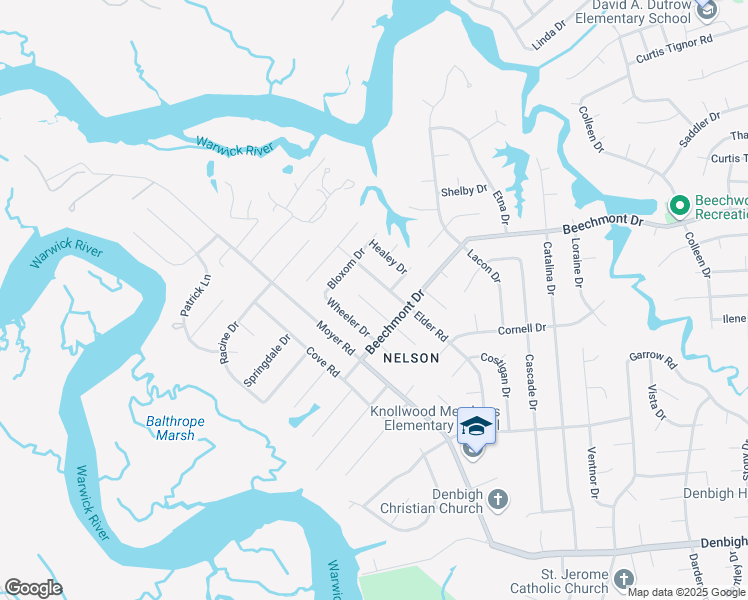 map of restaurants, bars, coffee shops, grocery stores, and more near 908 Arnett Drive in Newport News