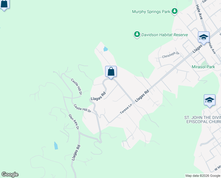 map of restaurants, bars, coffee shops, grocery stores, and more near 1180 Llagas Road in Morgan Hill