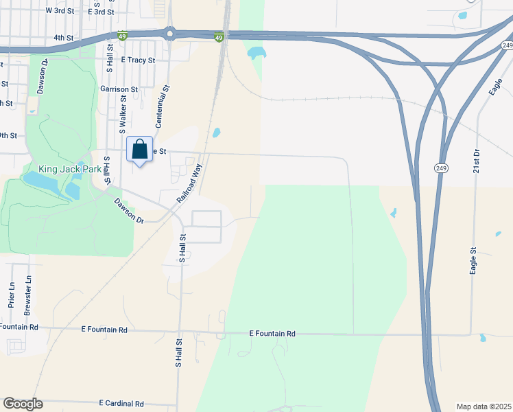 map of restaurants, bars, coffee shops, grocery stores, and more near 1231 Elm Court in Webb City