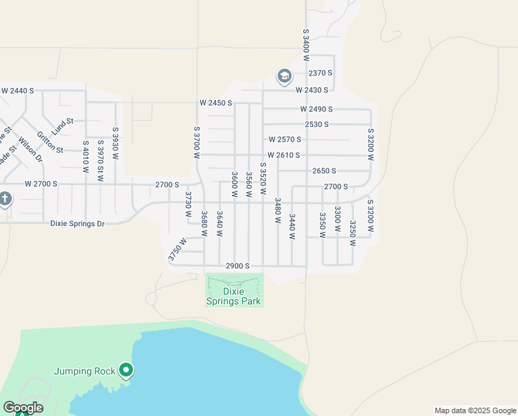 map of restaurants, bars, coffee shops, grocery stores, and more near 2764 South 3520 West in Hurricane