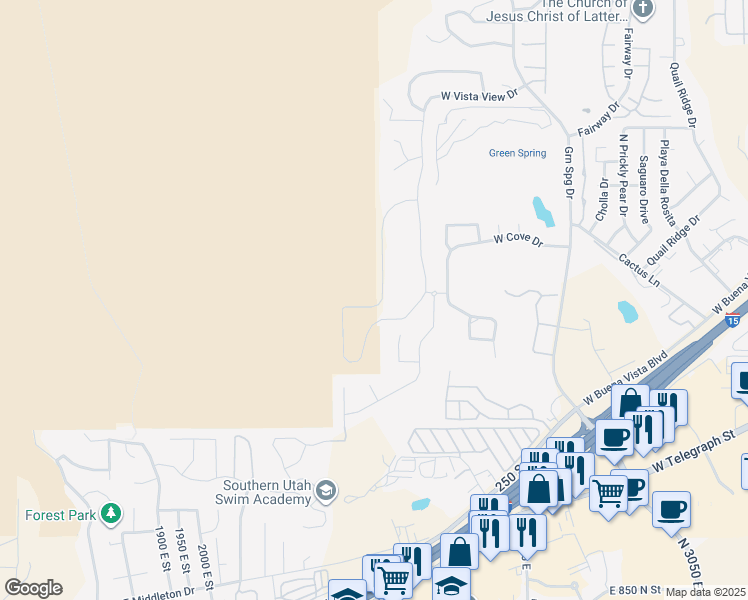 map of restaurants, bars, coffee shops, grocery stores, and more near 147 North Westgate Hills Drive in Washington