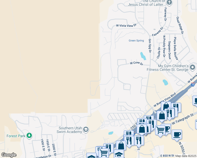 map of restaurants, bars, coffee shops, grocery stores, and more near 147 North Westgate Hills Drive in Washington