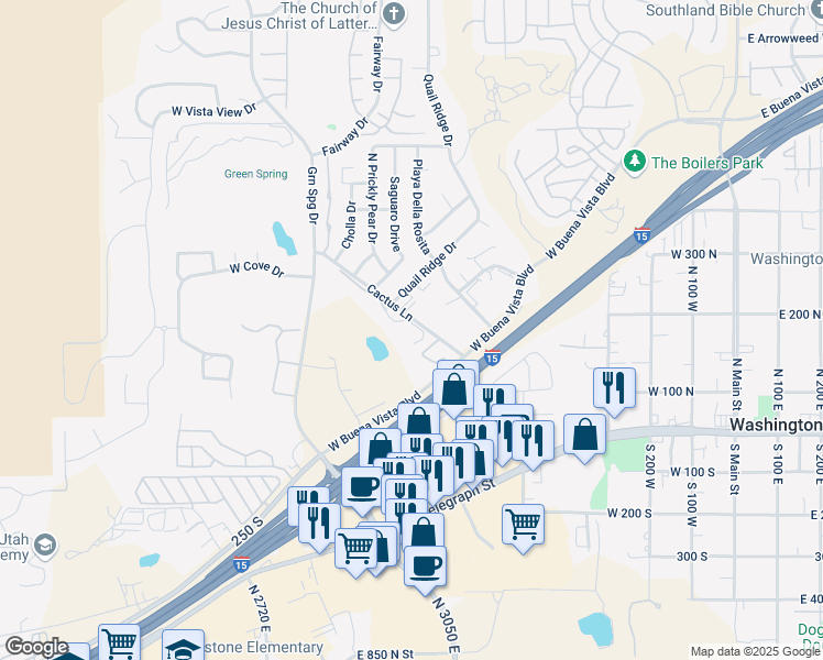 map of restaurants, bars, coffee shops, grocery stores, and more near 147 North Turnbury Lane in Washington