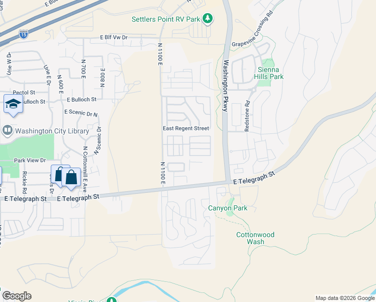 map of restaurants, bars, coffee shops, grocery stores, and more near Kings Highway in Washington