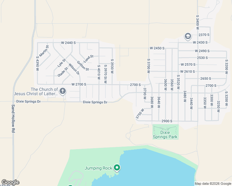 map of restaurants, bars, coffee shops, grocery stores, and more near 2748 South 3870 West in Hurricane