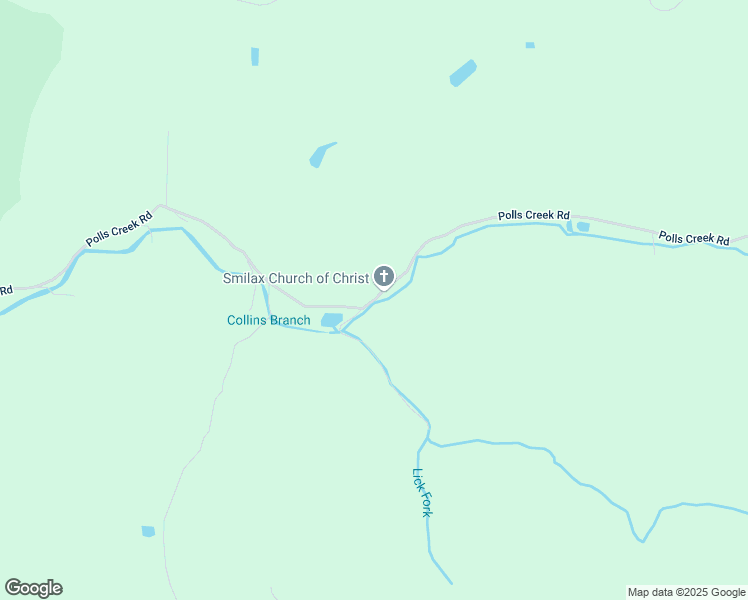 map of restaurants, bars, coffee shops, grocery stores, and more near Polls Creek Road in Leslie County