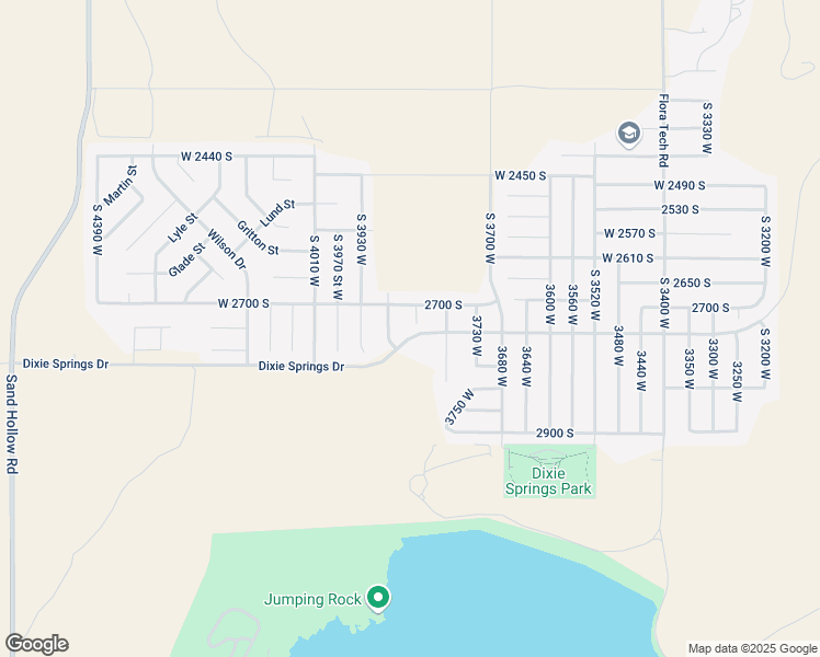 map of restaurants, bars, coffee shops, grocery stores, and more near 2744 South 3820 West Circle in Hurricane