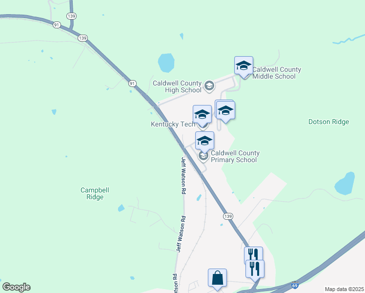 map of restaurants, bars, coffee shops, grocery stores, and more near 1000 Marion Road in Princeton