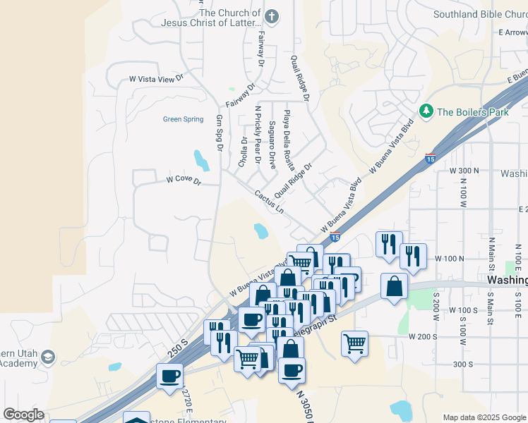 map of restaurants, bars, coffee shops, grocery stores, and more near 177 North Turnbury Lane in Washington