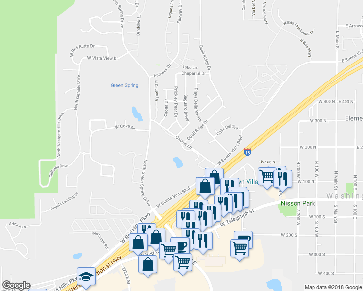 map of restaurants, bars, coffee shops, grocery stores, and more near 273 North Turnbury Lane in Washington