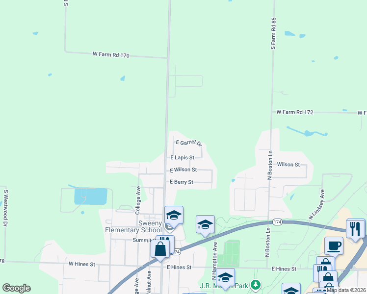map of restaurants, bars, coffee shops, grocery stores, and more near 204 East Garnett Avenue in Republic
