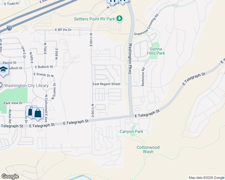 map of restaurants, bars, coffee shops, grocery stores, and more near 1100 180 North in Washington