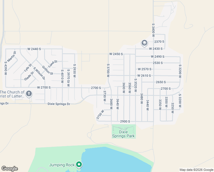 map of restaurants, bars, coffee shops, grocery stores, and more near 3712 West 2700 Street South in Hurricane