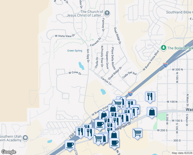 map of restaurants, bars, coffee shops, grocery stores, and more near 245 North Turnbury Lane in Washington
