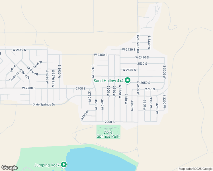 map of restaurants, bars, coffee shops, grocery stores, and more near 2674 3600 West in Hurricane