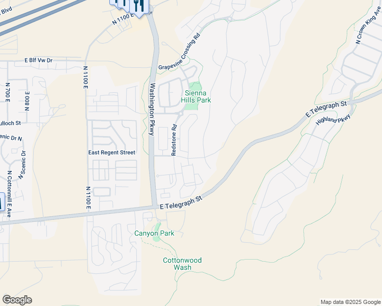 map of restaurants, bars, coffee shops, grocery stores, and more near 262 Ladera Drive in Washington