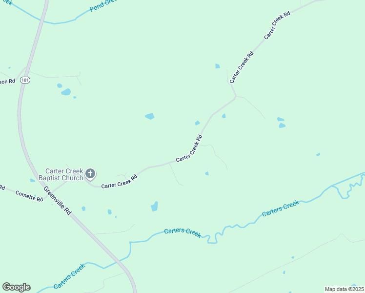 map of restaurants, bars, coffee shops, grocery stores, and more near 870 Carter Creek Road in Greenville