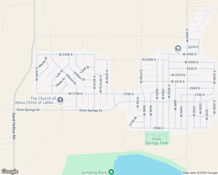 map of restaurants, bars, coffee shops, grocery stores, and more near 2629 South 3930 West in Hurricane