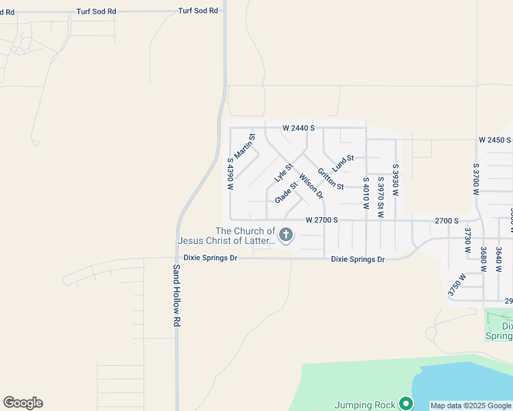 map of restaurants, bars, coffee shops, grocery stores, and more near 4323 West 2650 South Circle in Hurricane