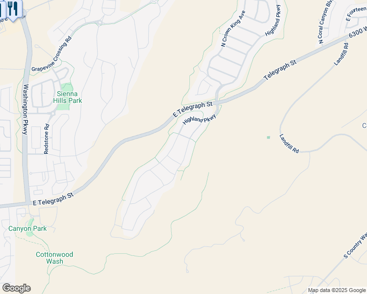 map of restaurants, bars, coffee shops, grocery stores, and more near 277 North Black Canyon Avenue in Washington