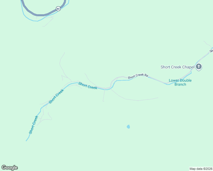 map of restaurants, bars, coffee shops, grocery stores, and more near Short Creek Road in Hyden
