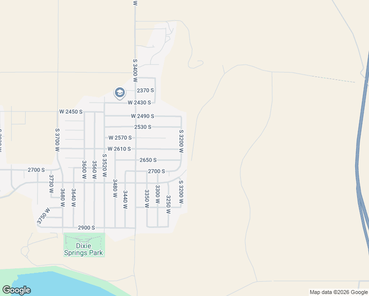 map of restaurants, bars, coffee shops, grocery stores, and more near 2603 South 3200 West in Hurricane
