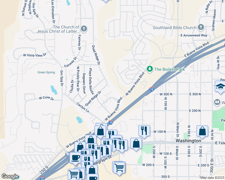 map of restaurants, bars, coffee shops, grocery stores, and more near 362 Quail Ridge Circle in Washington
