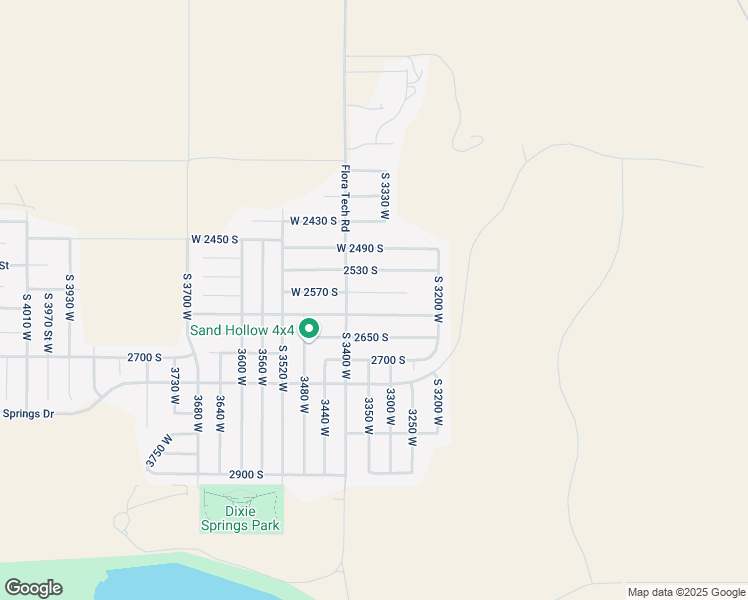 map of restaurants, bars, coffee shops, grocery stores, and more near 3335 West 2570 South in Hurricane