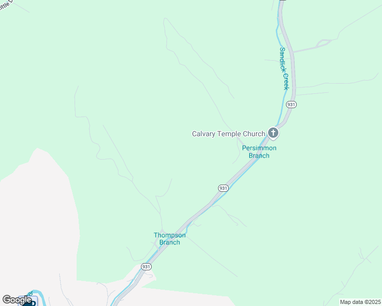 map of restaurants, bars, coffee shops, grocery stores, and more near Thompson Branch in Whitesburg