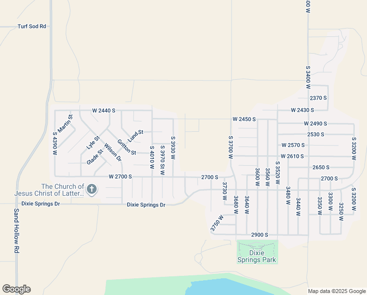 map of restaurants, bars, coffee shops, grocery stores, and more near 2574 South 3870 West in Hurricane