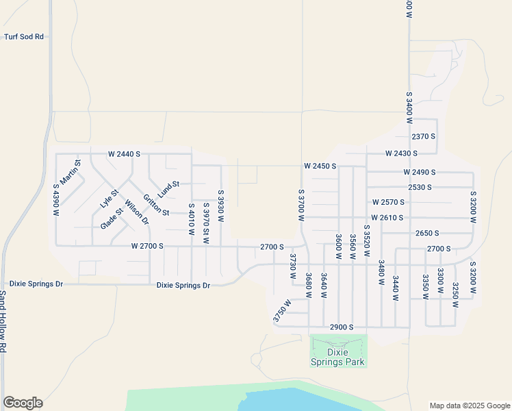 map of restaurants, bars, coffee shops, grocery stores, and more near 3827 West 2570 South in Hurricane