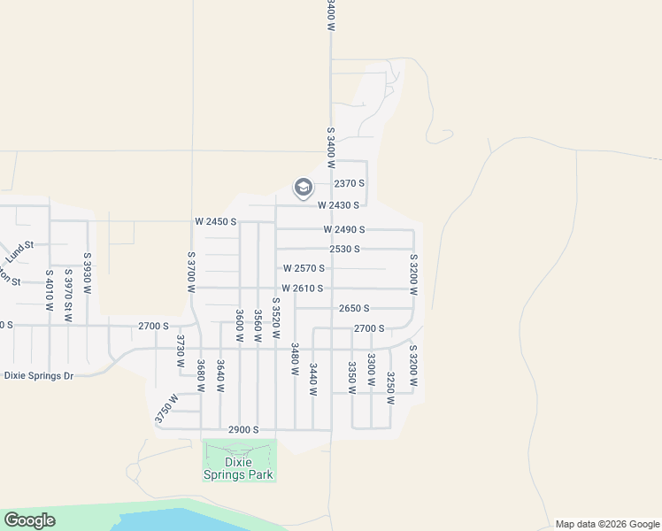 map of restaurants, bars, coffee shops, grocery stores, and more near South 3360 West in Hurricane