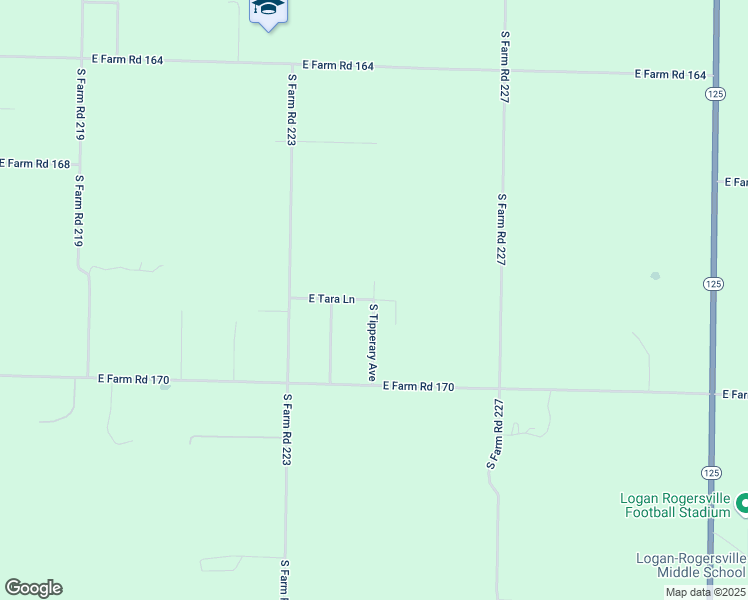 map of restaurants, bars, coffee shops, grocery stores, and more near 4004 South Tipperary Avenue in Rogersville