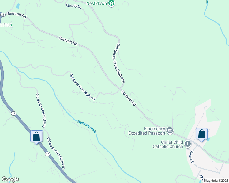map of restaurants, bars, coffee shops, grocery stores, and more near 22860 Old Santa Cruz Highway in Los Gatos