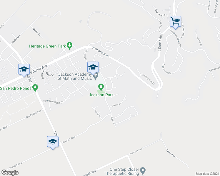 map of restaurants, bars, coffee shops, grocery stores, and more near 16715 Cerro Vista Drive in Morgan Hill
