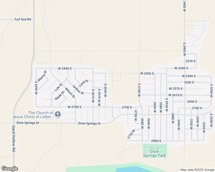 map of restaurants, bars, coffee shops, grocery stores, and more near 3862 West 2570 South in Hurricane
