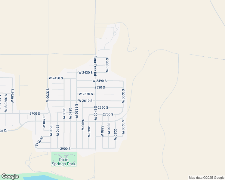 map of restaurants, bars, coffee shops, grocery stores, and more near 3241 2530 South in Hurricane