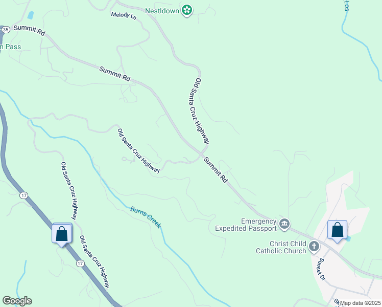 map of restaurants, bars, coffee shops, grocery stores, and more near 22860 Old Santa Cruz Highway in Los Gatos