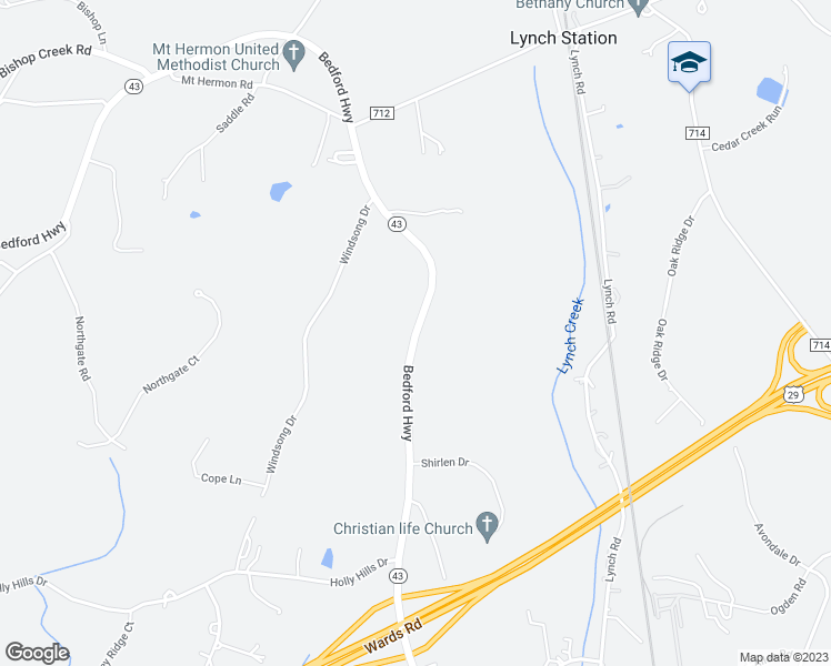 map of restaurants, bars, coffee shops, grocery stores, and more near 556 Bedford Highway in Lynch Station