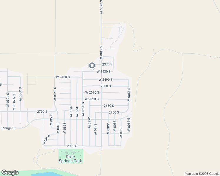 map of restaurants, bars, coffee shops, grocery stores, and more near 3337 2530 South in Hurricane