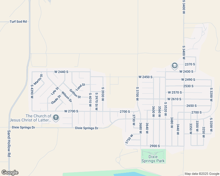 map of restaurants, bars, coffee shops, grocery stores, and more near 2574 South 3870 West in Hurricane