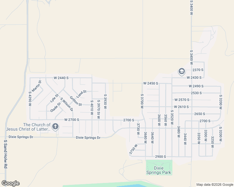 map of restaurants, bars, coffee shops, grocery stores, and more near 3849 2530 South in Hurricane